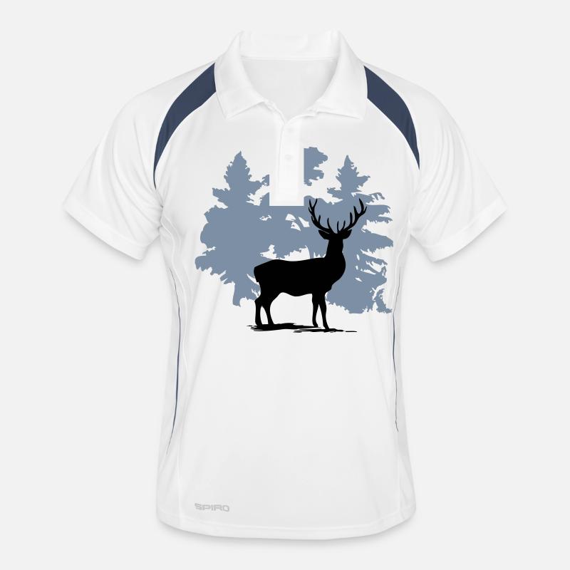 Hirsch - Deer Männer Polo atmungsaktiv