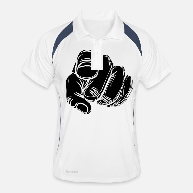 Index finger with Vector hand Men's Polo breathable