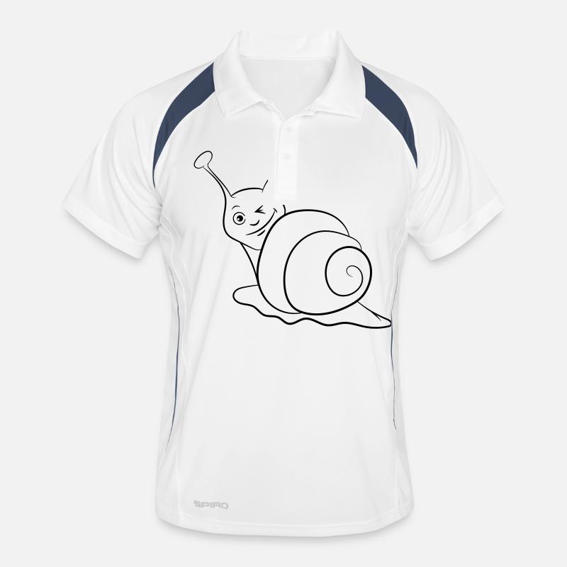 Escargot drôle clin d’œil Polo respirant Homme
