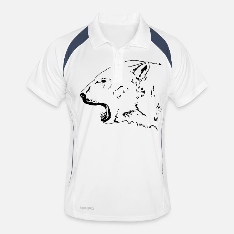 Eisbär - Männer Polo atmungsaktiv - Weiß/Navy