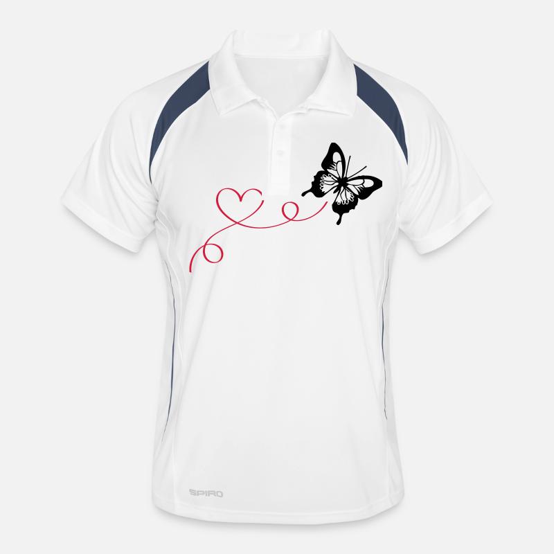 Amour papillon Polo respirant Homme