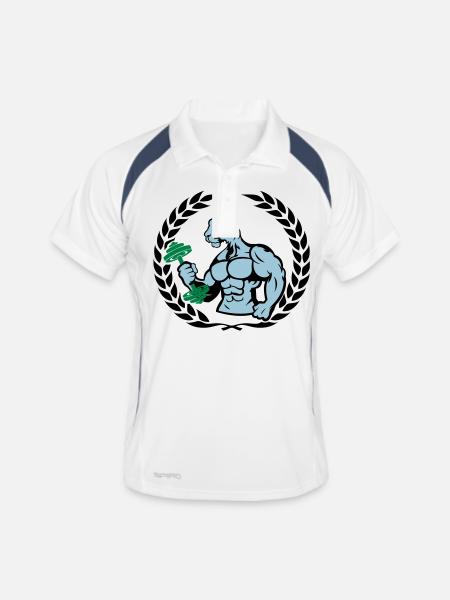 Carrossier Jaguar - Polo respirant Homme - blanc/marine - Devant