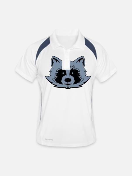 Raccoon Comic - Men's Polo breathable - white/navy - Front