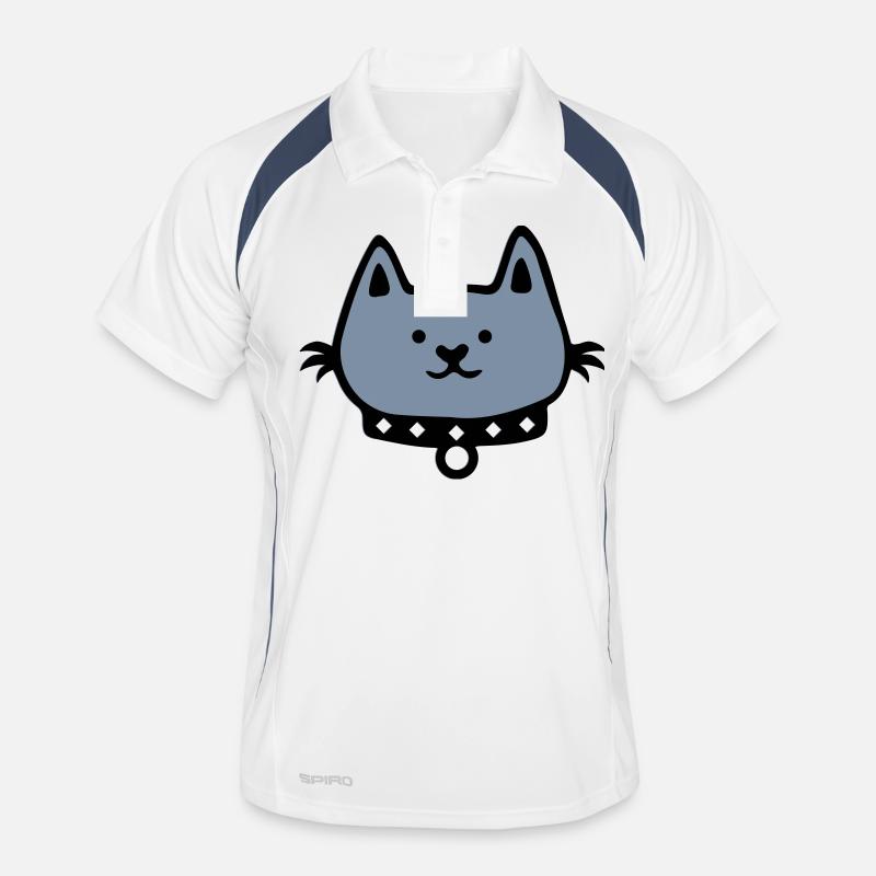 cat comic Männer Polo atmungsaktiv