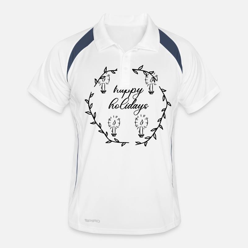 advent advetskranz happy holidays Männer Polo atmungsaktiv