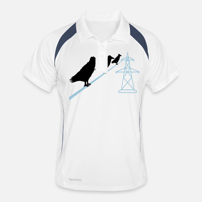 3 Ravens Sitting Power Cable Rope Power Cable Route Men's Polo breathable