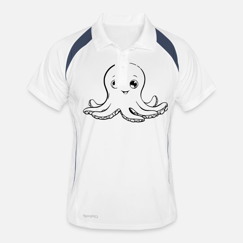 Cute okotpus as vector illustration Men's Polo breathable