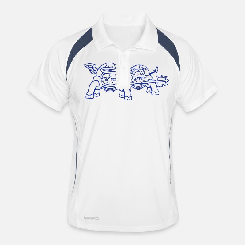 2 Tortues Conscience Équipe Devil Angel Mal Bien Polo respirant Homme