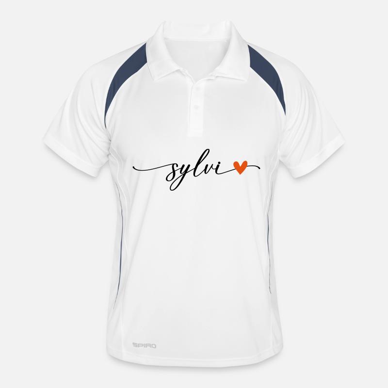Sylvi Name Calligraphy Font Men's Polo breathable