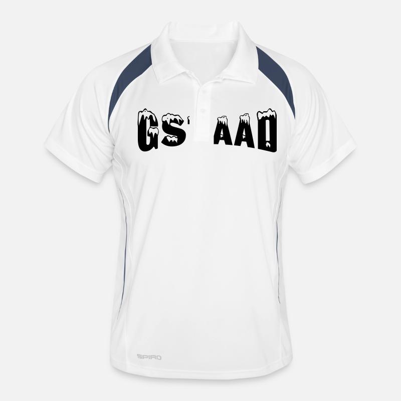 Gstaad station de ski (neige) Polo respirant Homme