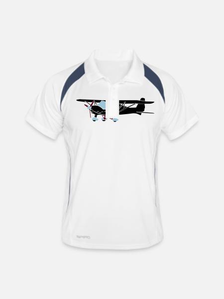C42 - Polo respirant Homme - blanc/marine - Devant