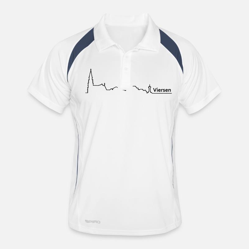 viersen skyline - Men's Polo breathable - white/navy