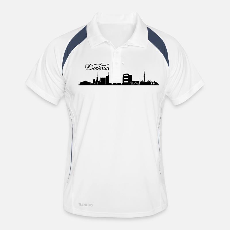 Dortmunder Skyline Männer Polo atmungsaktiv