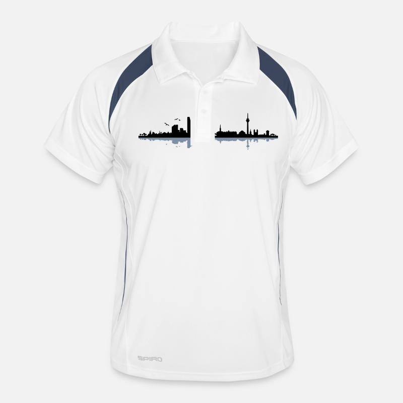 Dusseldorf Skyline Men's Polo breathable
