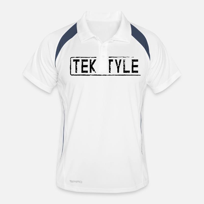 tekstyle3 - Men's Polo breathable - white/navy