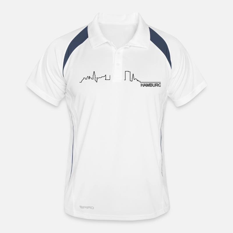 Skyline Hamburg Männer Polo atmungsaktiv