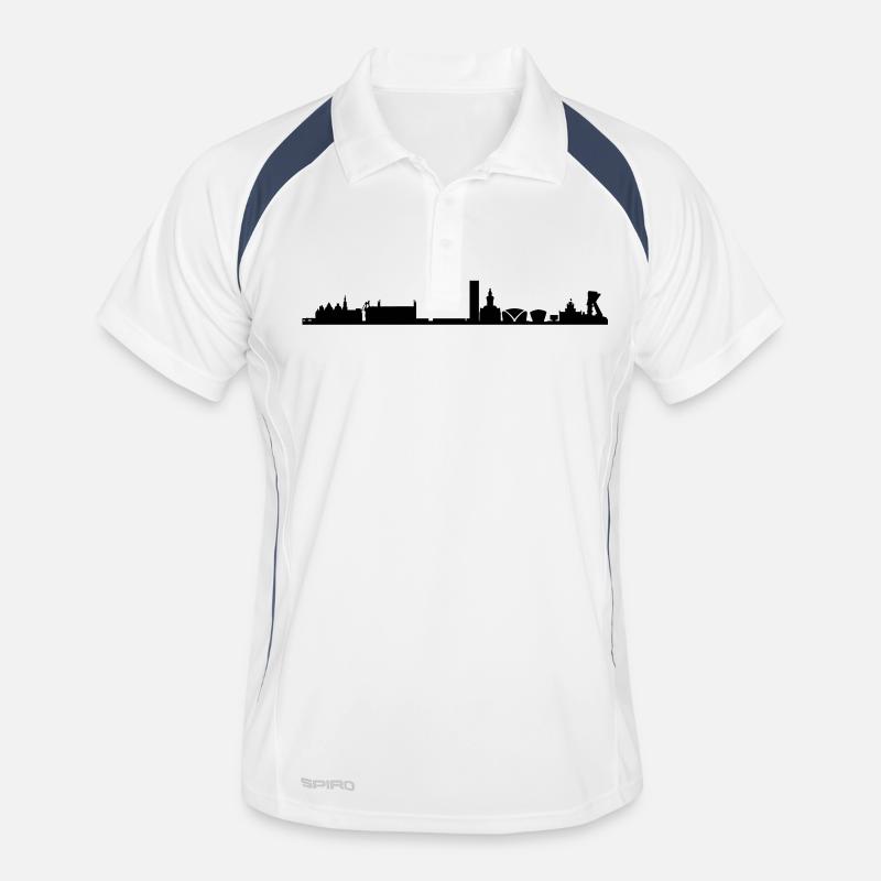 Skyline Dortmund Schwarz Männer Polo atmungsaktiv