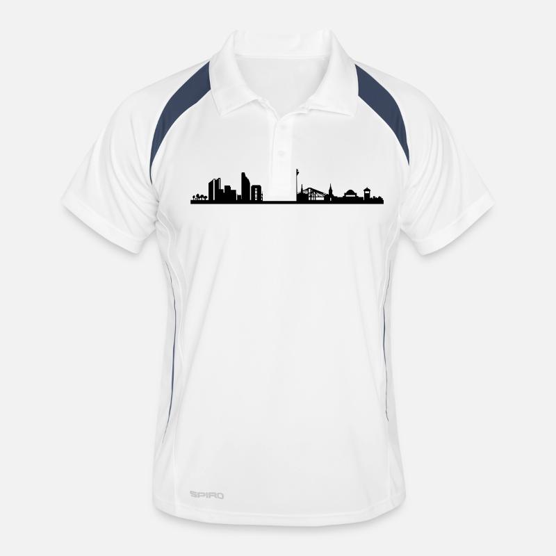 Dusseldorf Skyline Men's Polo breathable