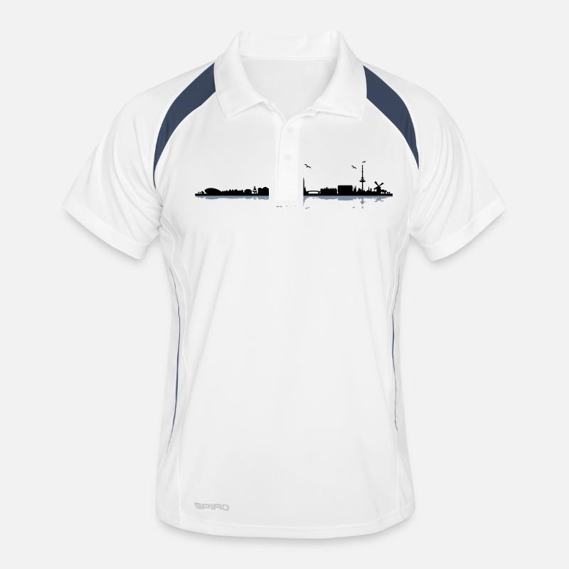 Bremen Skyline Männer Polo atmungsaktiv