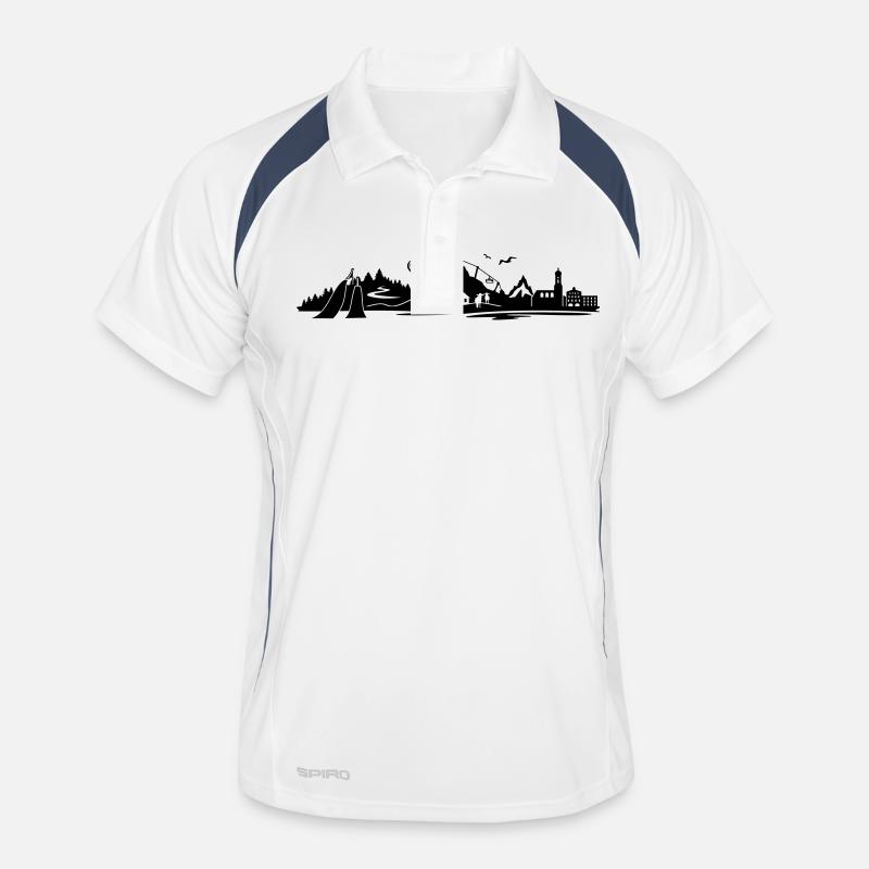 Skyline - Garmisch-Partenkirchen Männer Polo atmungsaktiv
