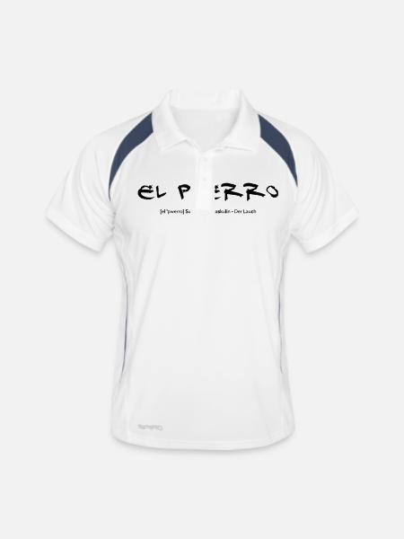 El Puerro - The leek - Men's Polo breathable - white/navy - Front