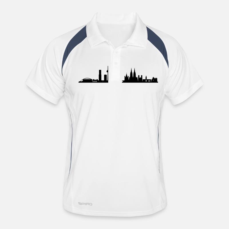 Skyline Köln Männer Polo atmungsaktiv