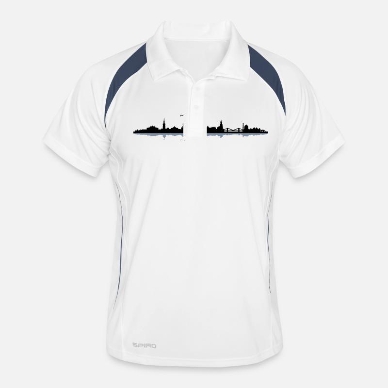 Dresden Skyline Männer Polo atmungsaktiv