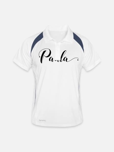 paula - Men's Polo breathable - white/navy - Front