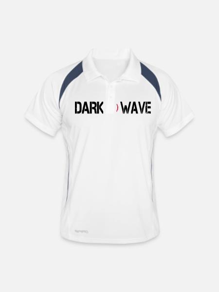 darkwave - Men's Polo breathable - white/navy - Front