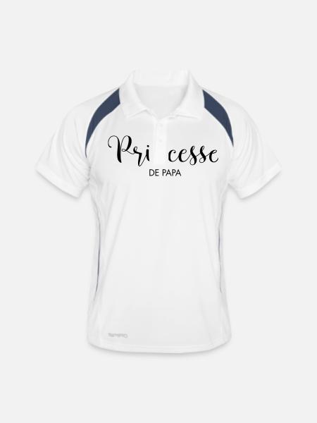 Princesse de PAPA - Polo respirant Homme - blanc/marine - Devant
