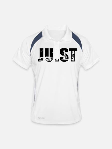 Juist Skyline - Männer Polo atmungsaktiv - Weiß/Navy - Vorne