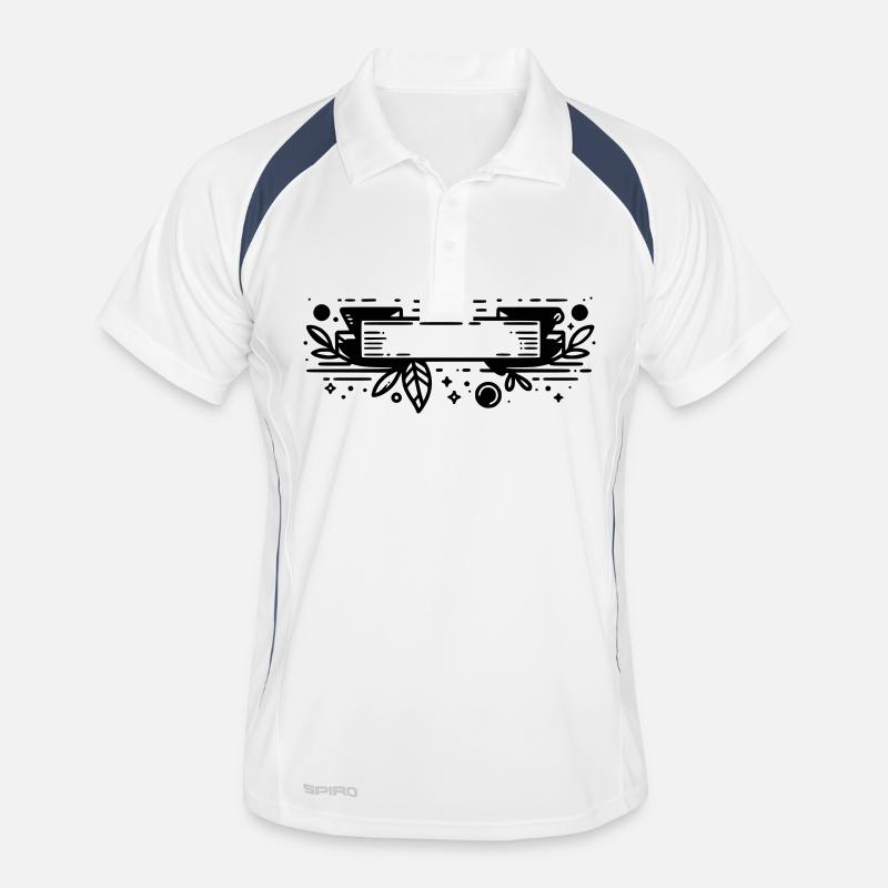 Banner with leaves Men's Polo breathable