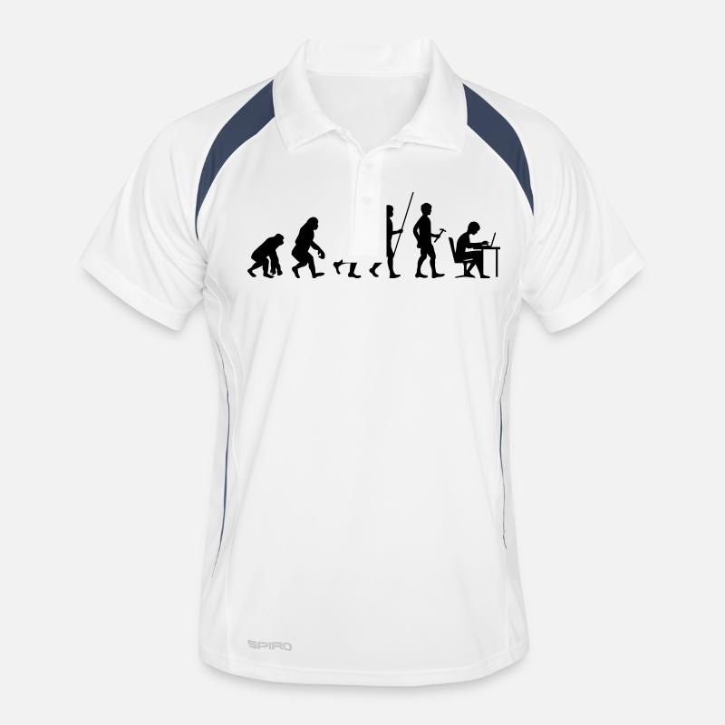 evolution - Men's Polo breathable - white/navy