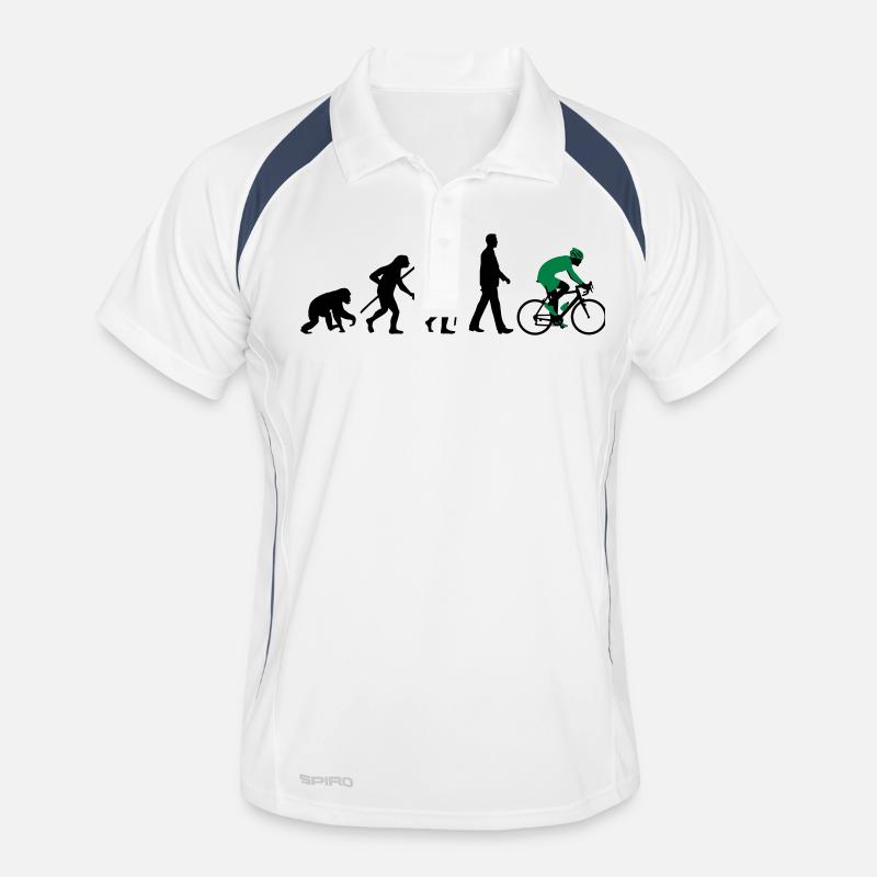 evolution_radfahrer_052012_d_2c - Männer Polo atmungsaktiv - Weiß/Navy