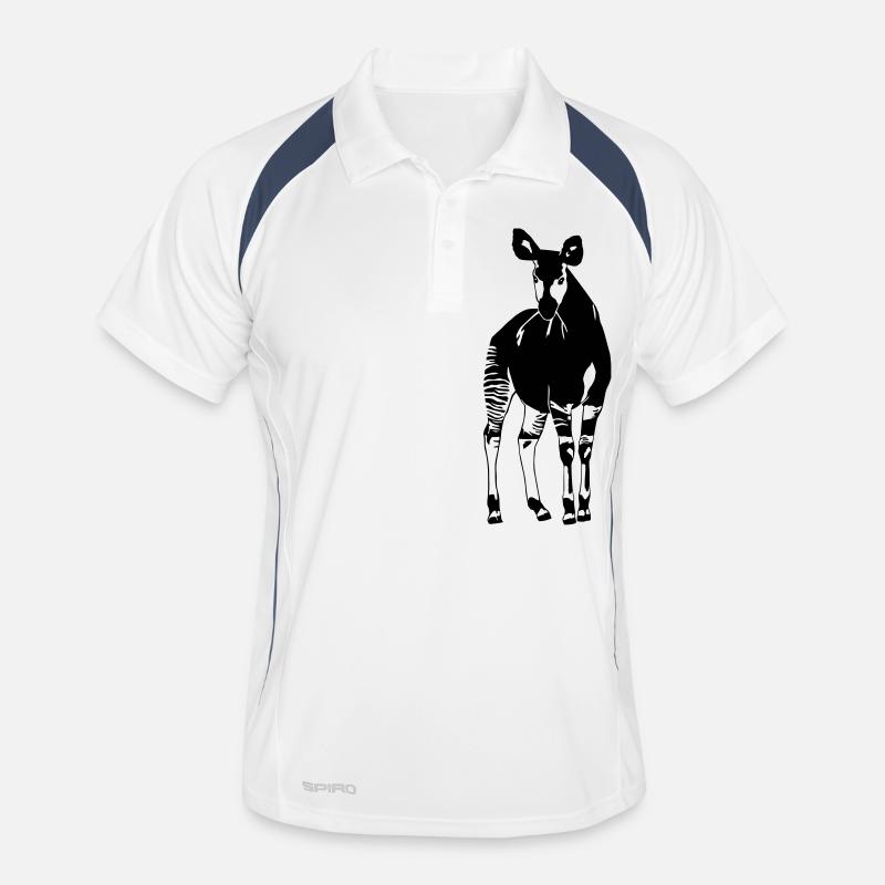 Okapi - Männer Polo atmungsaktiv - Weiß/Navy