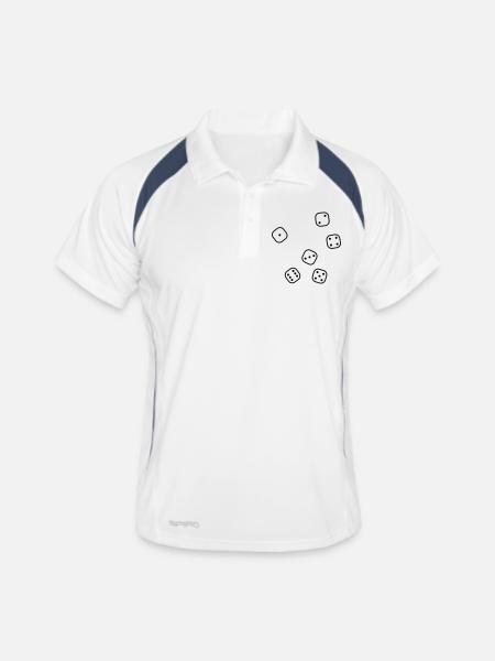 Dice, jeu, jeux, rasino - Polo respirant Homme - blanc/marine - Devant
