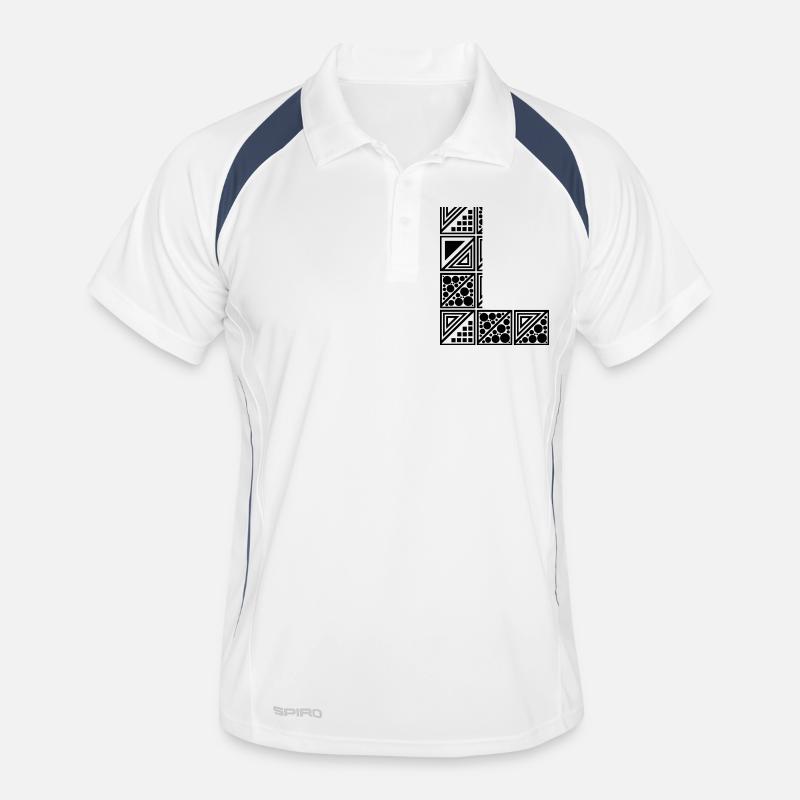 Buchstabe L Männer Polo atmungsaktiv