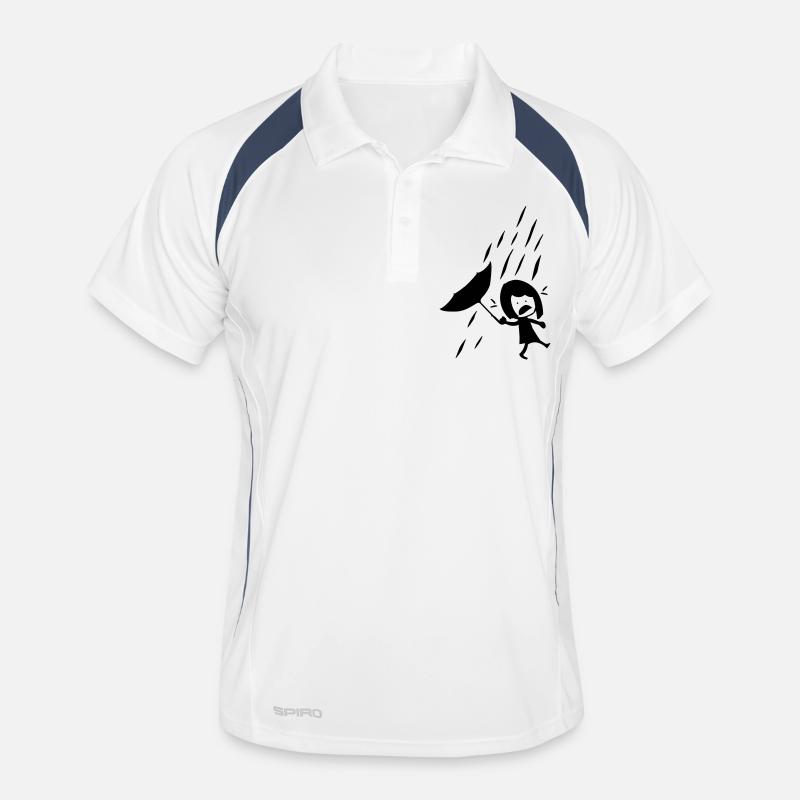Girl on a rainy day Men's Polo breathable