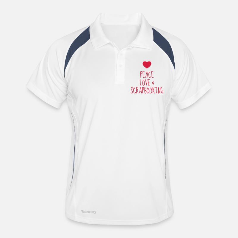 Scrapbooking / Scraper / Scrapeuse / Schaber - Men's Polo breathable - white/navy