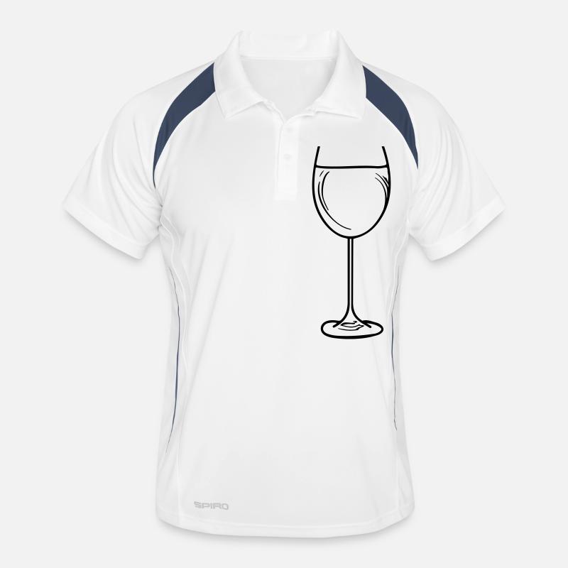 wein glas Männer Polo atmungsaktiv