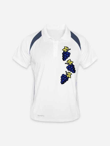 Grapes Symbol Grapes - Men's Polo breathable - white/navy - Front