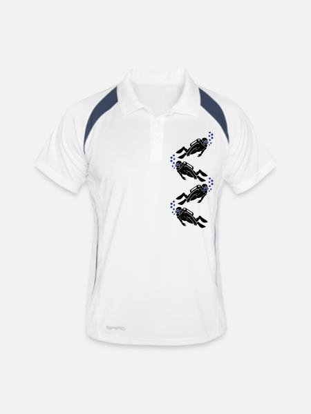 Diving Divers - Men's Polo breathable - white/navy