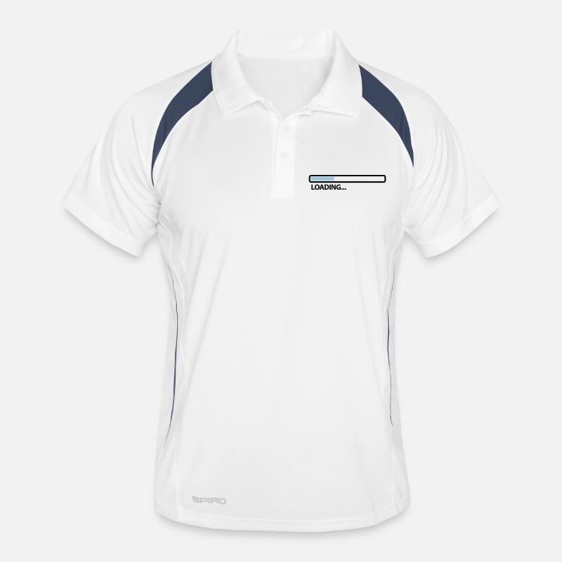 loading_2c - Männer Polo atmungsaktiv - Weiß/Navy