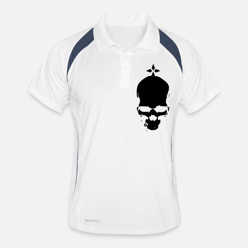 tete mort dead skull hermine crane Polo respirant Homme