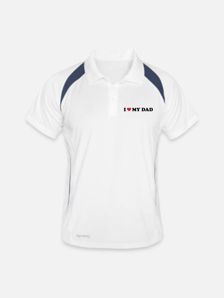 I Love My Dad - Men's Polo breathable - white/navy - Front
