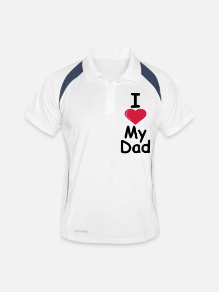 I love my dad - Men's Polo breathable - white/navy - Front