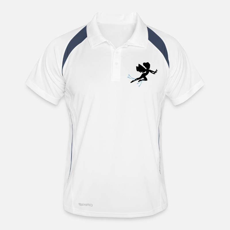 Fee griechischen Mythen - Männer Polo atmungsaktiv - Weiß/Navy
