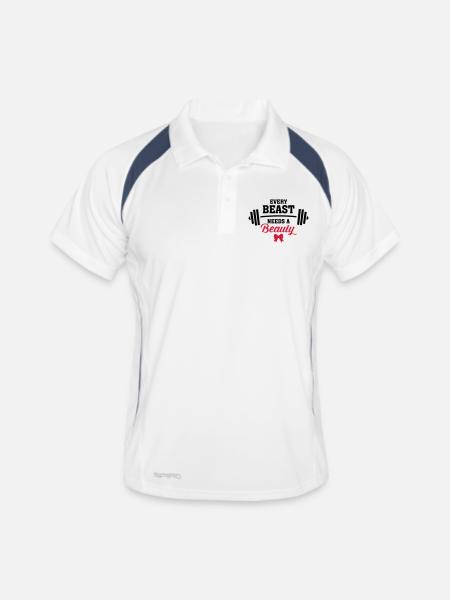 Beauty - Beast (Part 2) - Men's Polo breathable - white/navy - Front