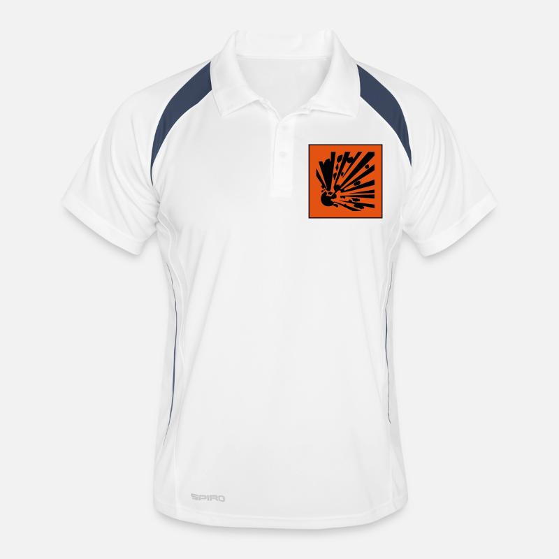 explosive hazard symbol Men's Polo breathable