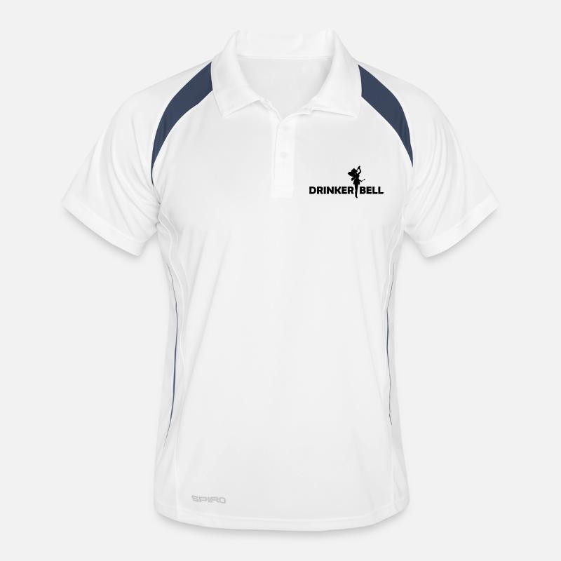 Drinkerbell - Men's Polo breathable - white/navy